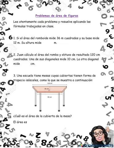 Problemas de área de figuras