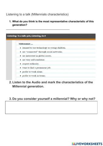 Millennials generation characteristics