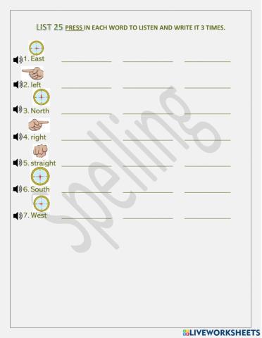 Spelling practice repetition