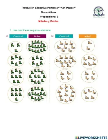 Actividad de mitad y doble