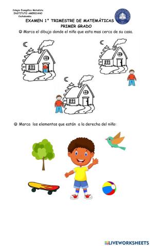 Examen 1º Trimestre matemáticas 2021 - 1