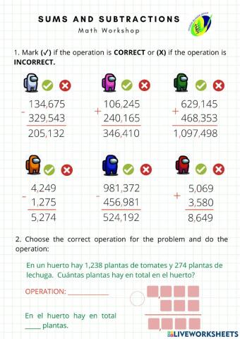 Addition and Subtraction