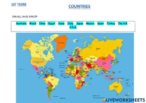 Countries and nationalities