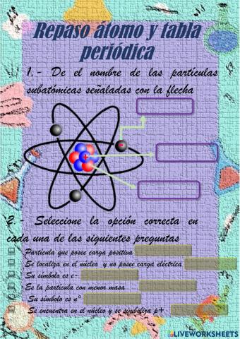 Átomo y tabla periódica