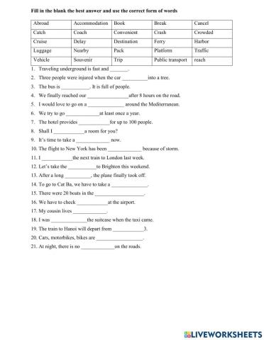 Unit 9 - destination b1