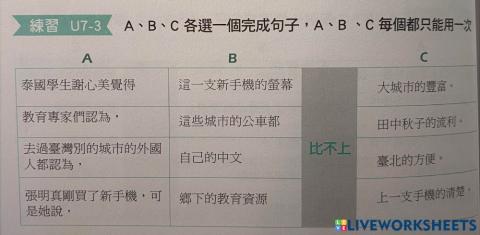 Chinese grammar-advanced unit7 比不上