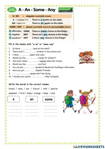 A-An - Some-Any