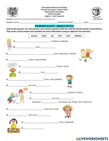Personality Adjectives -v1