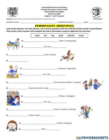 Personality Adjectives -v2