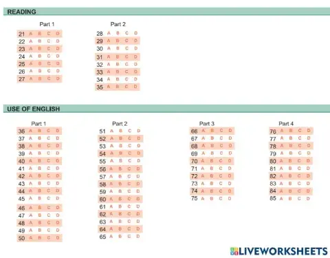 ESB C1- Reading - Use of English demo
