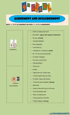 Agreement and Disagreement