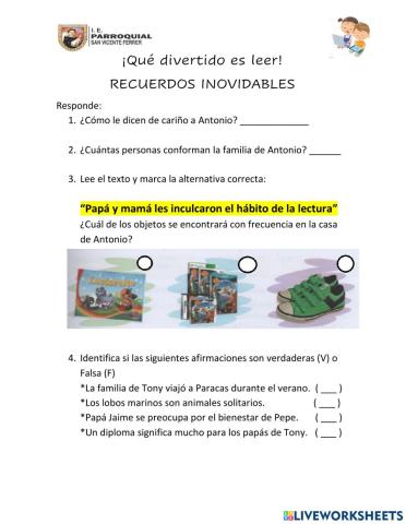 Ficha de comprensión 2