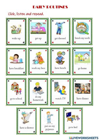 Daily routines - Tiger 3 - Unit 5