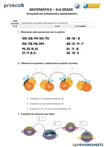 Razonamiento: series numéricas