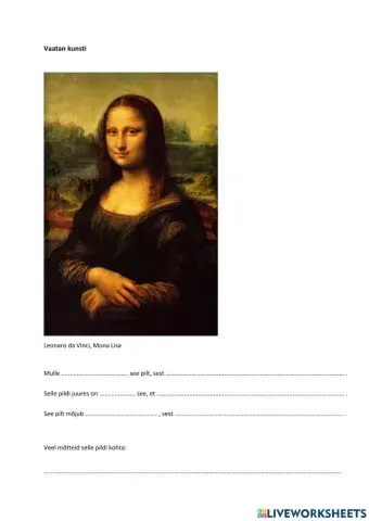 Vaatan kunsti, Mona Lisa