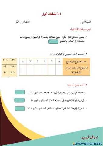 مضلعات أخرى