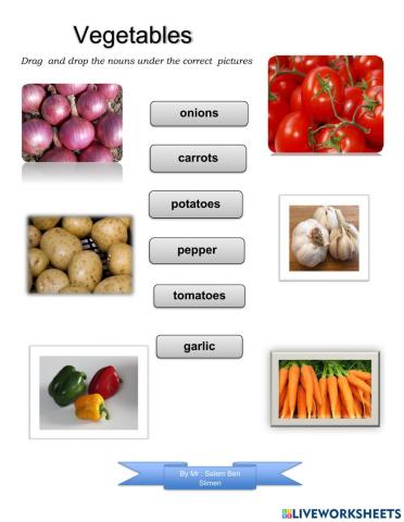 Vegetables : Vocabulary