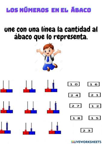 Números en el ábaco Evaluación