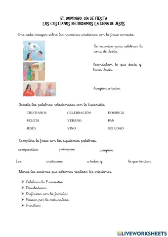 Domingo, día de fiesta con Jesús