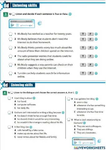 3a technology unit 6 listening and language focus