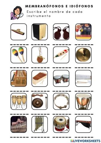 Membranófonos e idiófonos