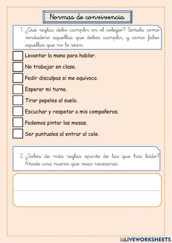 Normas de convivencia