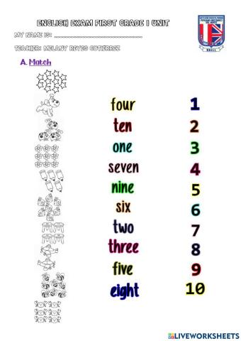 First Grade Exam I Unit