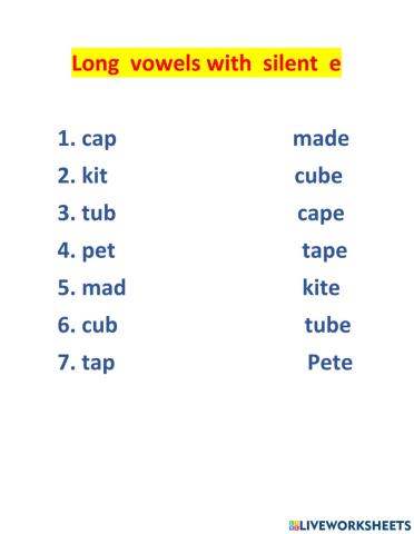Long  vowels  with  silent  e