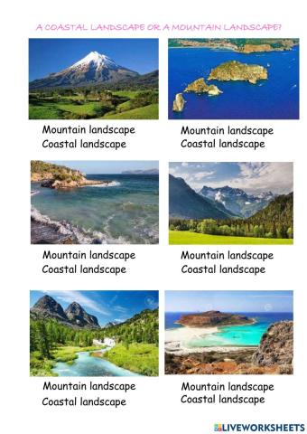 Coastal-mountain landscapes