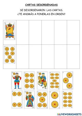 Cartas desordenadas