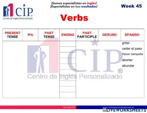 Verbs week 45