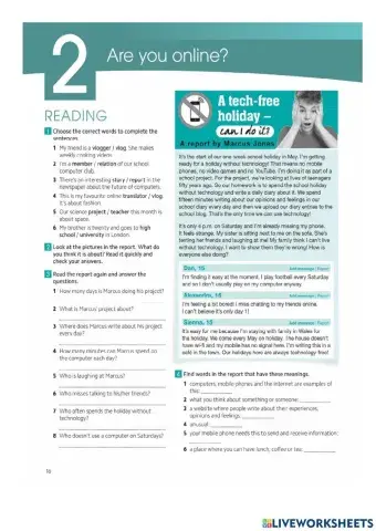 Reading Comprehension A2