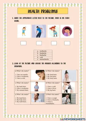 Health Problems practice