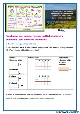 Problemas con decimales