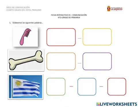 Reconocemos las sílabas