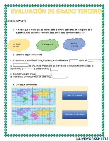Husos horarios y Longitud y latitud
