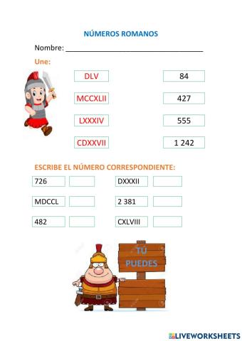 NÚMEROS ROMANOS