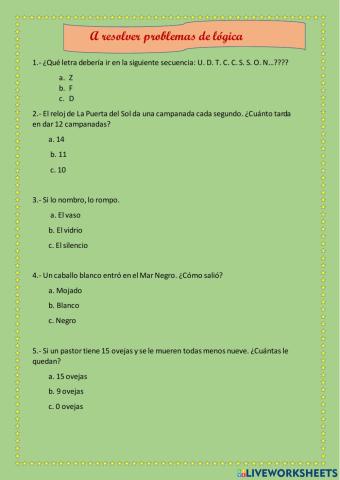 Problemas de lógica