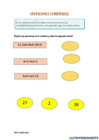 Operaciones combinadas