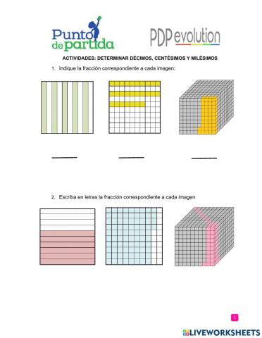 Décimos, centésimos y milésimos
