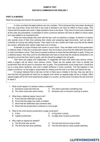 DUE10012 Sample Test