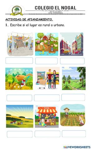 Zona rural y zona urbana