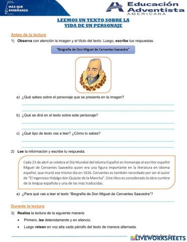 Biografía de Miguel de Cervantes Saavedra