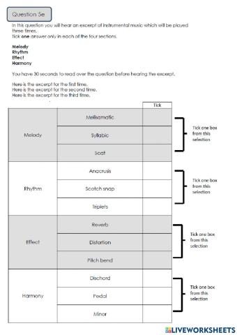 National 5 Practise Question 5e