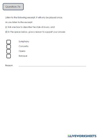 National 5 Practise Question 7e