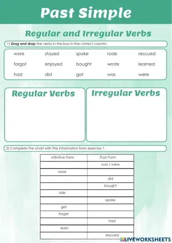 Past Simple - Regular and Irregular Verbs