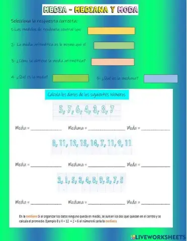 Media ,mediana y moda