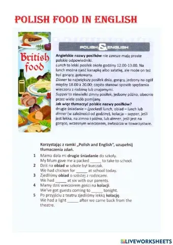 Polish food in English