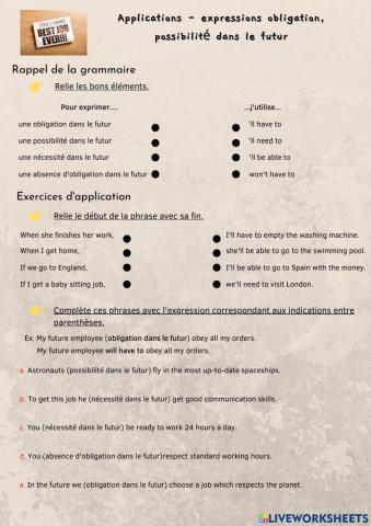 Will be able-need-won't be able to