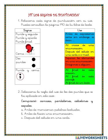 Signos de puntuación